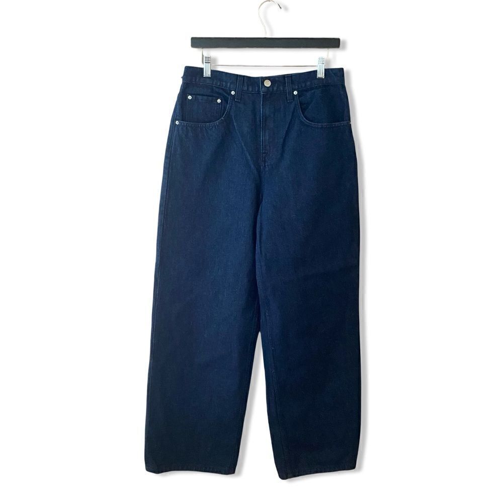 GRLFRND Enya Dropped Crotch Jeans Franklin dark blue denim baggy Revolve 27-31 - Picture 5 of 14